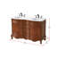Meuble-lavabo double 54 po en teck-137891537
