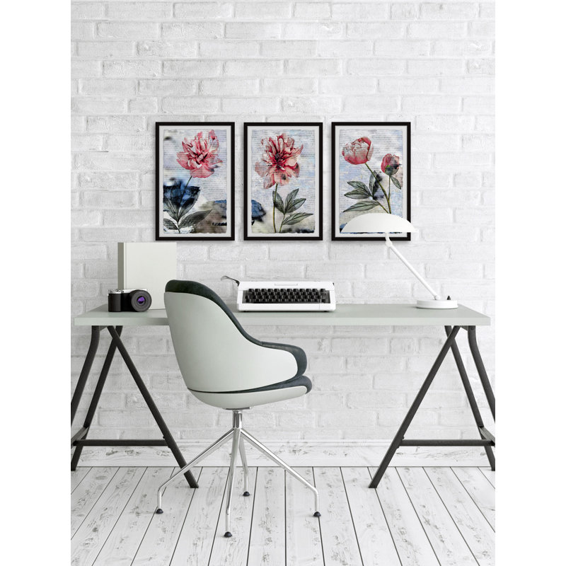 Imperfectly Perfect by Marmont Hill - 3 Piece Single Picture Frame Painting Set, 30cm H x 20cm W x 3.81cm D