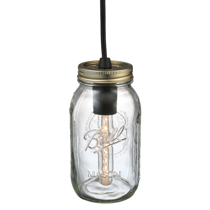 3.75" Wide Mason Jar Mini Pendant