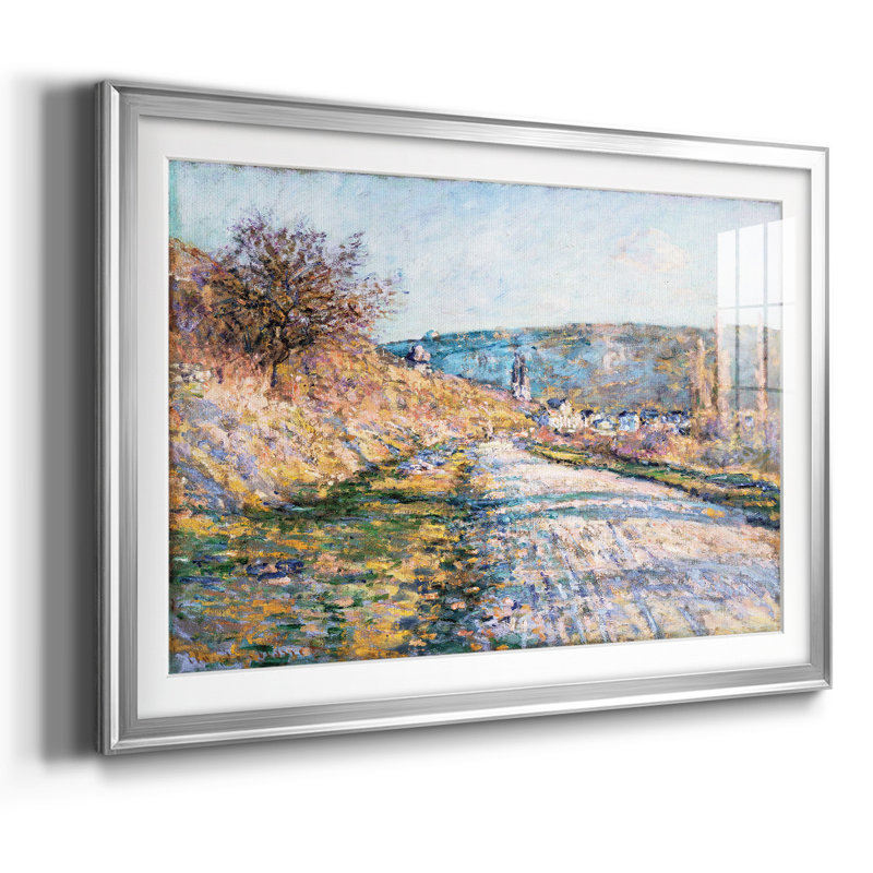 Monet, impression encadrée sur papier par Claude Monet, Argent, H 27 po x l 39 po x P 1,5 po