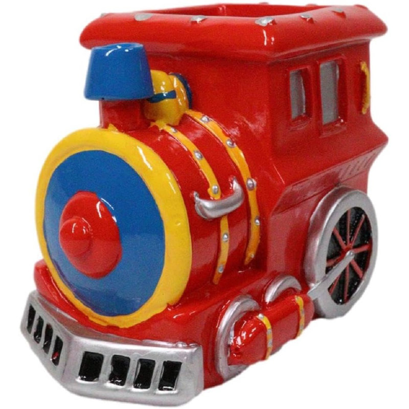 Figurine de porte-crayons rouge et rouge avec motif de locomotive Choo Choo