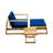Wood Lounge Array - Chair, & Compact Side Increment For Relaxing In Outdoor Settings Like Patio Comfort Gathering Useful Elevation Suits Balcony-423409221