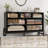 Extra  7-Drawer Storage Cabinet. Black Wood 52-Inch Freestanding Organizer. Large Capacity Storage for Living Room. Bedroom or Entryway System-791127197