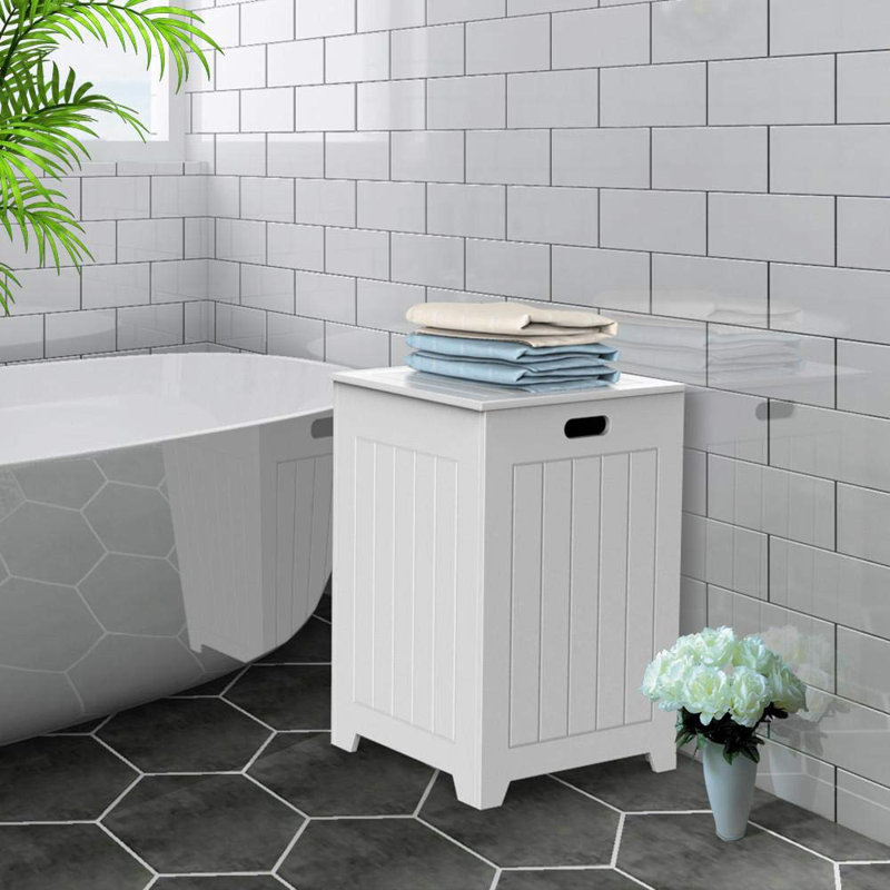 Wood Laundry Bin with Handles