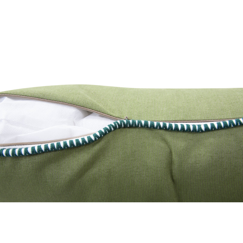 Delijah Square Indoor/Outdoor Pillow Cover & Insert, Seascape Moss, 24" x 24"