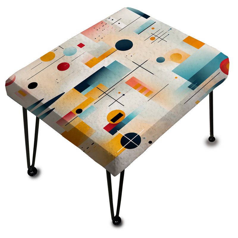 Urban Tranquility - Geometric Rectangle Ottoman