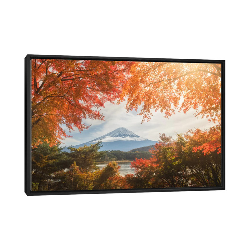 Autumn In Japan XIII by Daniel Kordan - Print on Canvas, 66.04 cm H x 45.72 cm W, Black Framed
