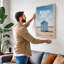 Solitary Beach Hut Coastal - Wrapped Canvas-1006107707-1006107706