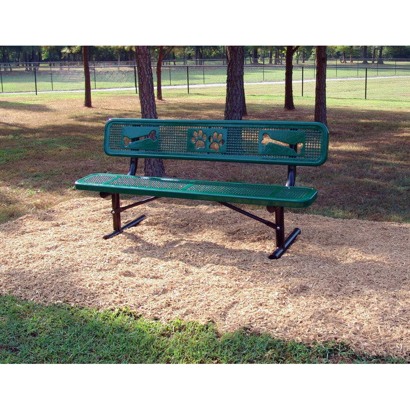 Banc de parc en acier Pollitt, Vert