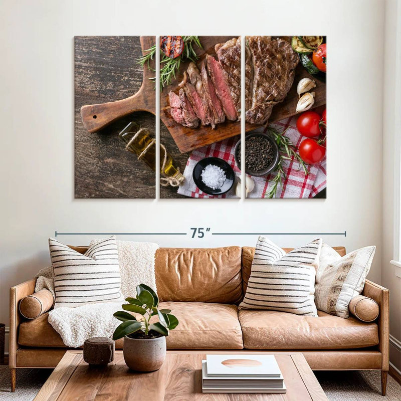 Yarlin Sliced Beef Steak, 42" H x 65" W