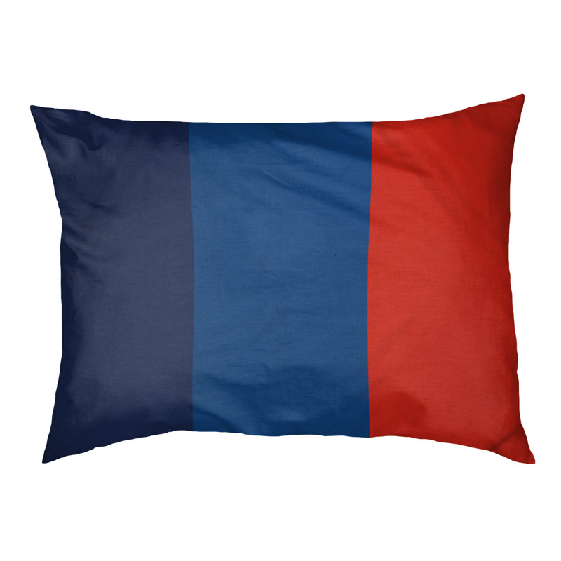 Coussin Toronto, Grand (L 40 po x l 50 po), Bleu marine / bleu royal / rouge