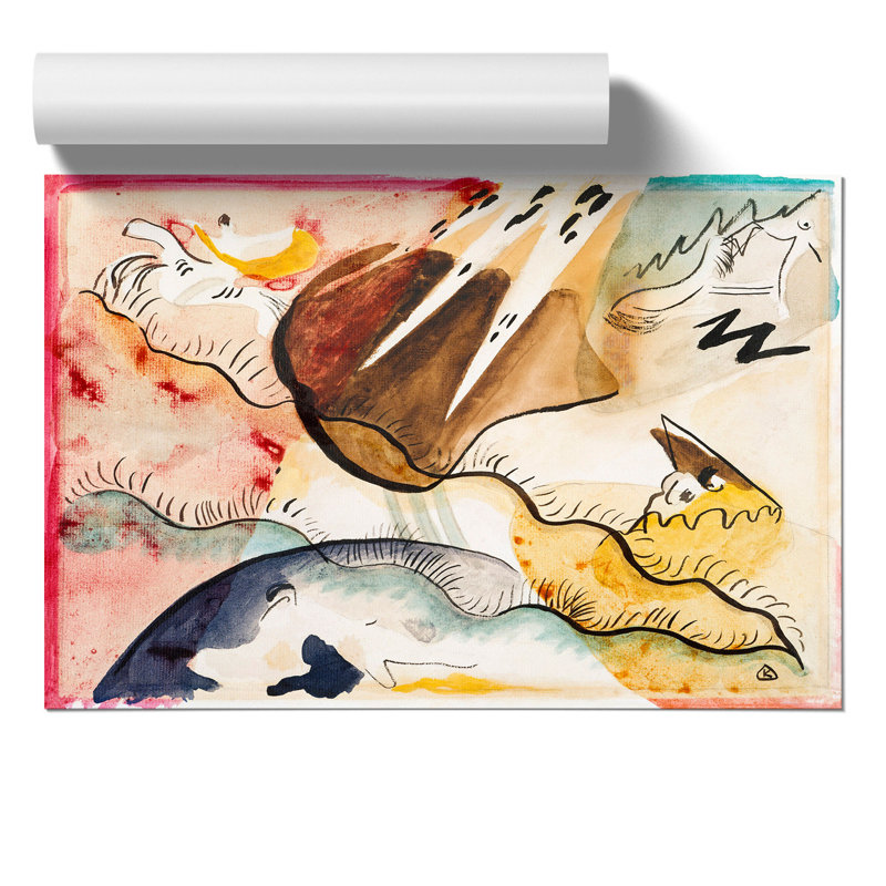 Rain Landscape by Wassily Kandinsky - Frameless Print, 21cm H x 30cm W x 0.1cm D