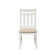Chu Linen Slat Back Side Chair in White