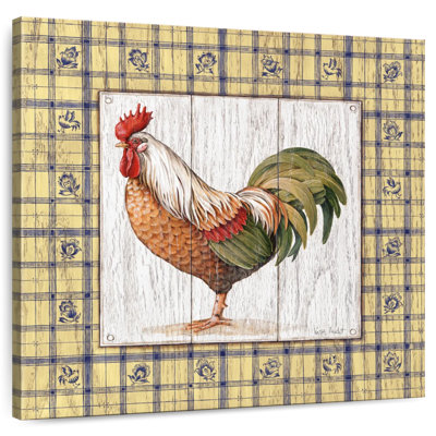Crowle Rooster On Wood