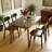 Mid Century Modern Solid Wood Dining Table