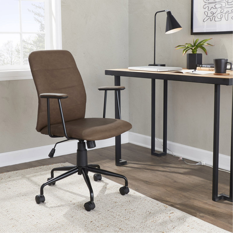 Chaise de bureau en similicuir espresso, Espresso