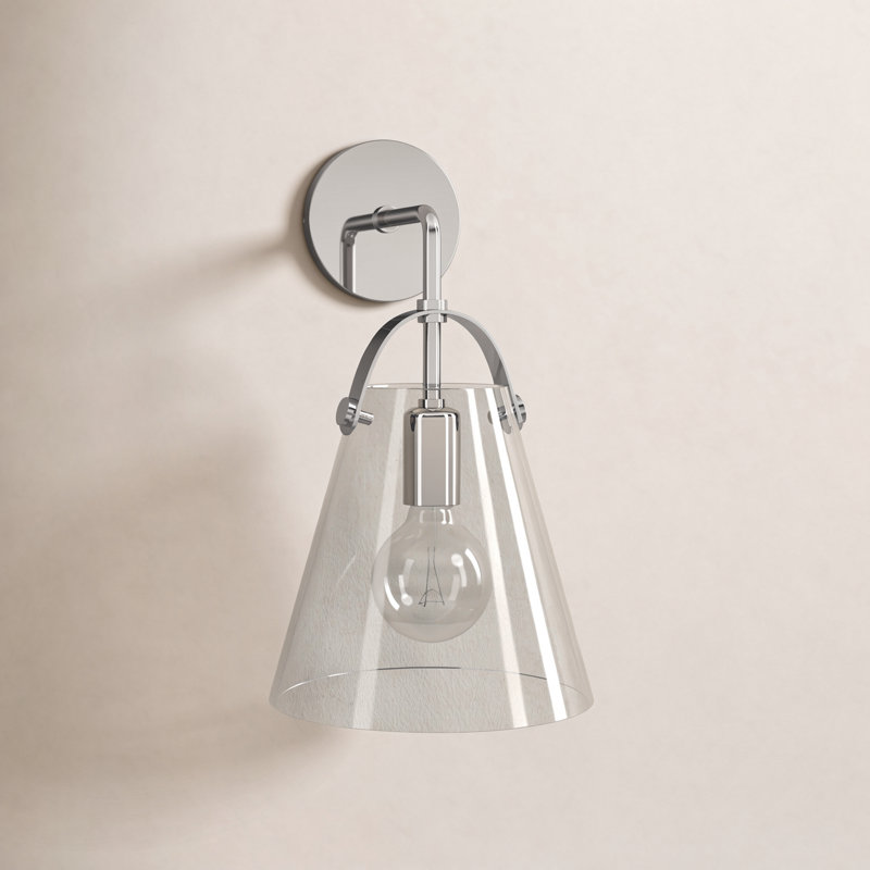 Genovia Flitwick 1 - Light Armed Sconce, Polished Nickel