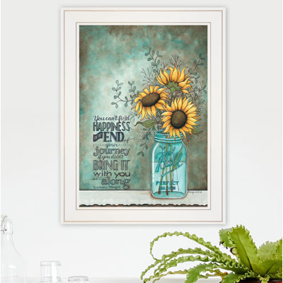 Reproduction d’art textuel sur papier encadrée « All Along » par Tonya Crawford