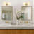 2-Light Modern Statement Wall Sconce with Milky Glass Globe Shade