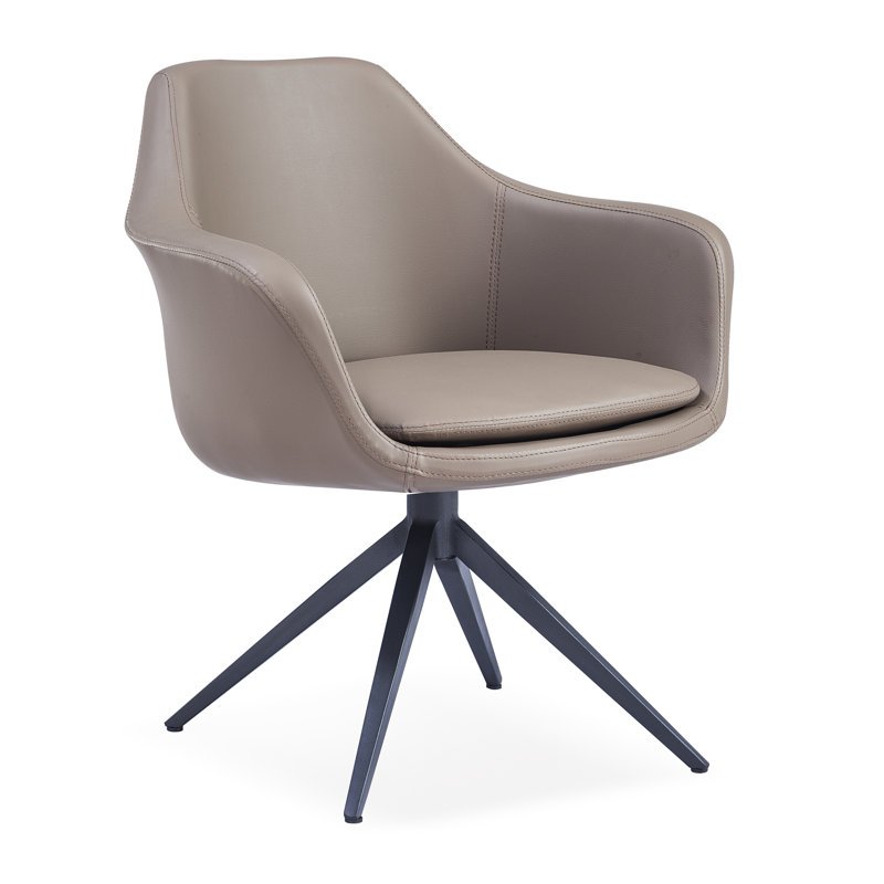 Chaise de réception Albarado, Noir, Taupe
