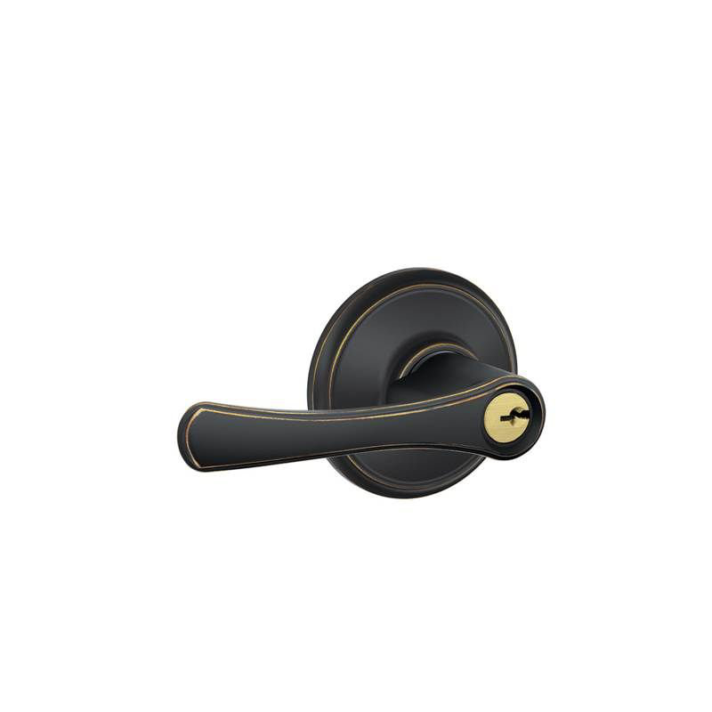 Avila Lever Single Cylinder Keyed Entry Storeroom Lock, Yes, Keyed Different, Satin Nickel