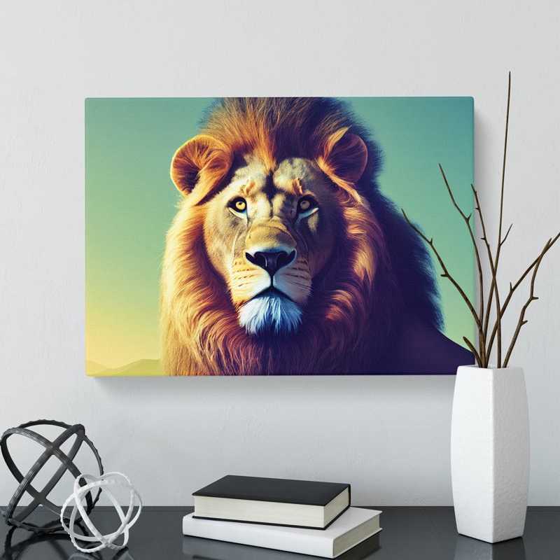 The Splendorous Lion - Wrapped Canvas, 40cm H x 60cm W x 3cm D