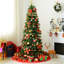Sapin de Noël artificiel élancé de 2,13 m (7 pi) de hauteur, non illuminé, avec branches réalistes et 865 pointes, vert-1667364753-1674912245