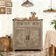 Armoire de rangement en bois avec porte de grange, buffet de café et tiroir pour la cuisine et le salon-488073270