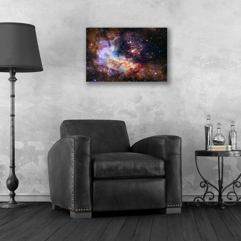 «Celestial Fireworks», art mural en verre acrylique télescope Hubble, H 16 po x l 24 po x P 0,12 po