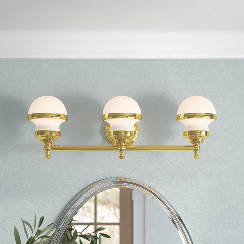 Aseret 3 - Light Dimmable Vanity Light, Polished Brass