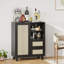 Buffet en rotin avec tablette réglable-930287197