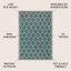 Tapis d'intérieur / extérieur bleu sarcelle / gris Hague-10763917