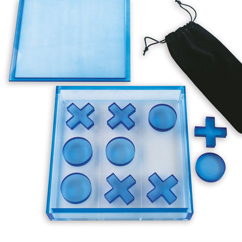 2 Player Acrylic Tic Tac Toe, Blue