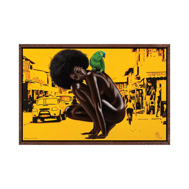 Princesa Do Invasao by Christian Beijer - Print on Canvas, 66.04 cm H x 45.72 cm W, Classic Brown Wood Framed Canvas