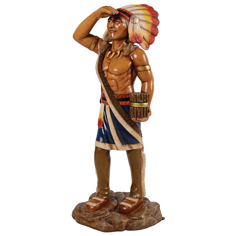 Statue d'amérindien cigare