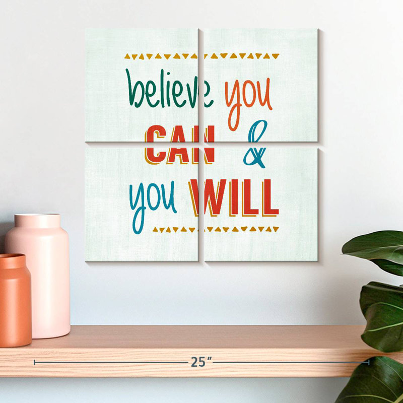Tergel Believe You Can And You Will, H 18 po x l 18 po