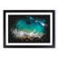 Beach In Honolulu Hawaii Paint Splash - Framed Print-56890972-56890964