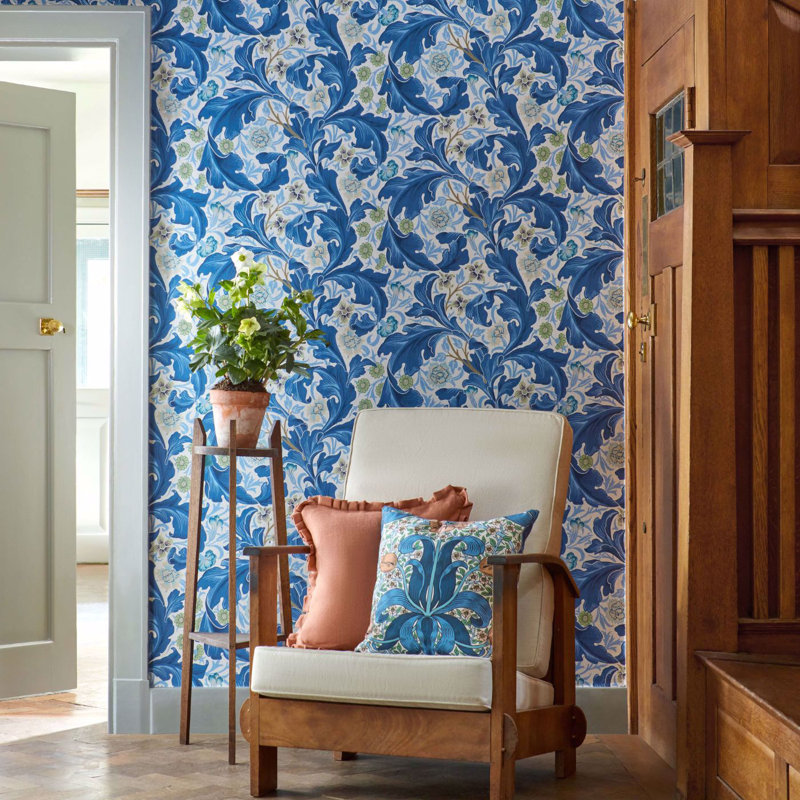 Bedford Park Leicester Wallpaper, Sour Green/Plum