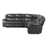 Burcker Faux Leather Reclining Sectional