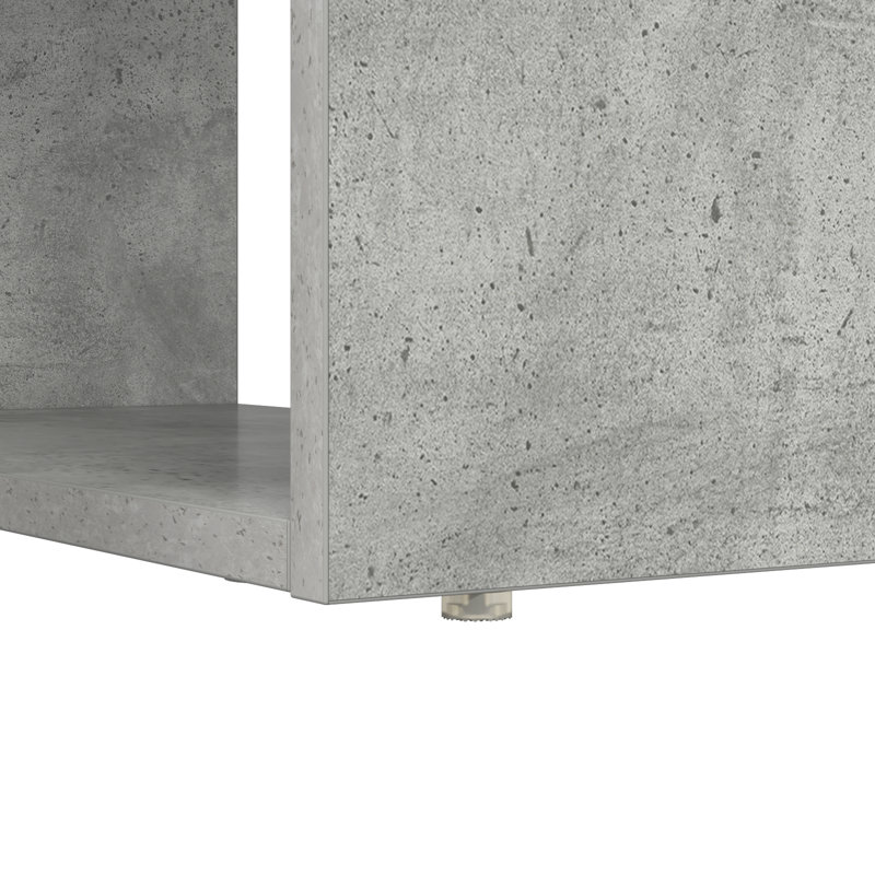 Desk Engineered Wood Medium Desk, Concrete Grey