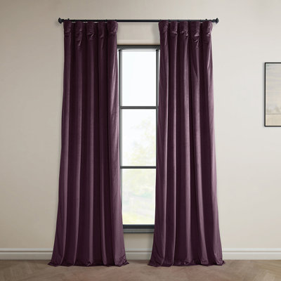 Matra Plush Velvet Room Darkening Curtain Panel