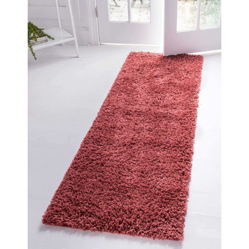 Shag Carlosadrian Area Rug Pepper Color, Runner 2'7" x 13'