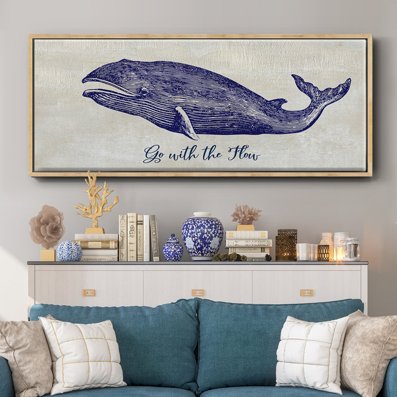 Go With The Flow- Framed Canvas