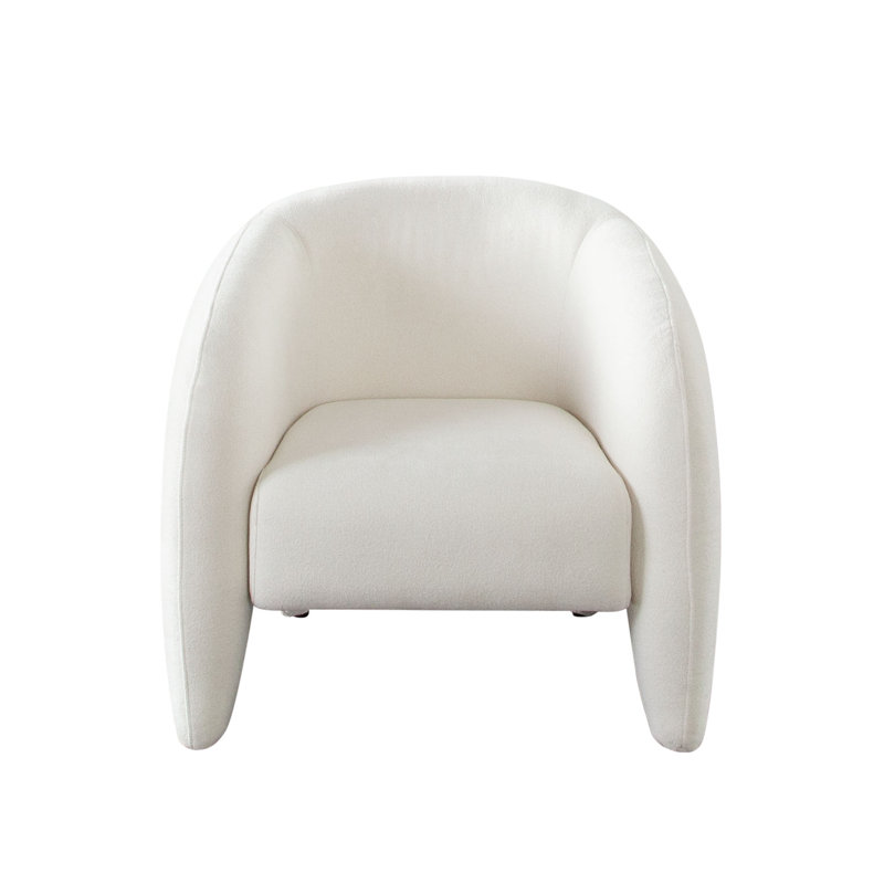 Fauteuil d'appoint Link en tissu ivoire Elite