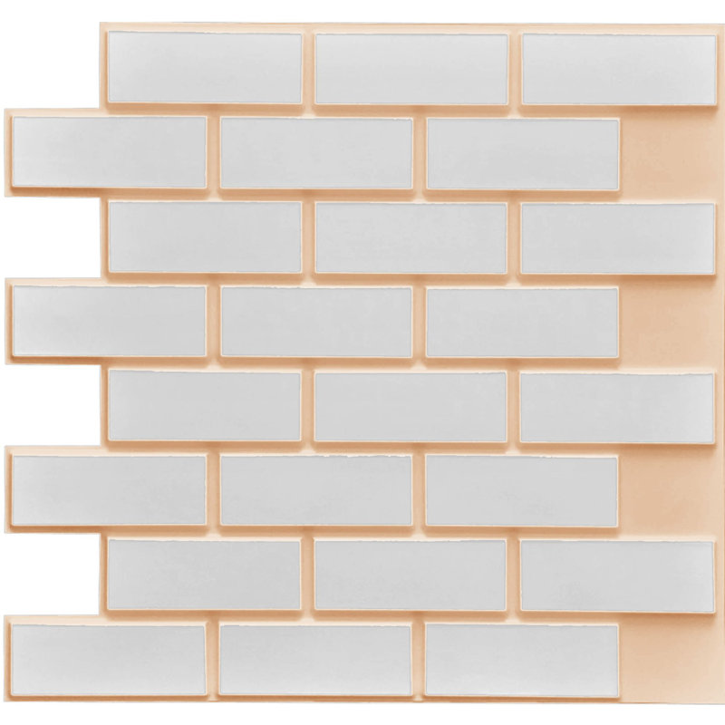 Panneau mural 23 po x 23 po, Beige / blanc