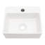 Lavabo de salle de bain mural rectangulaire en céramique 13,6 ", lavabo vasque flottant moderne avec trou de robinet simple pour petits espaces