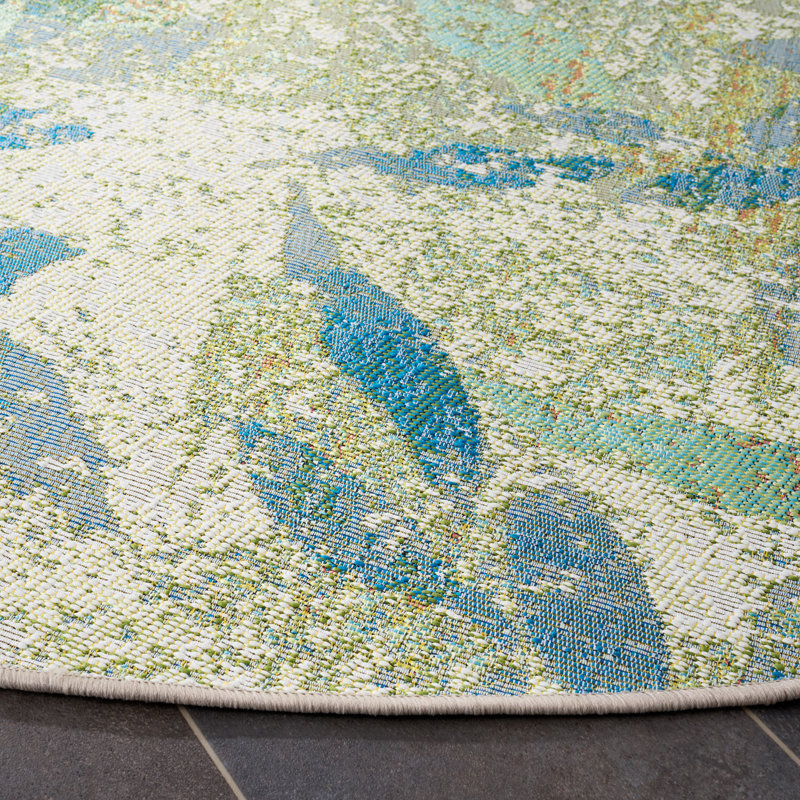 Bonard 500 Performance Floral Indoor/Outdoor Area Rug, Round 6'6"