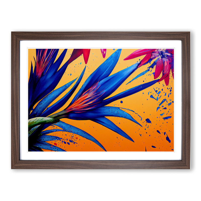 Bird of Paradise Flower Splash Vol.3 - Framed Print
