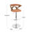 Betuel Swivel Upholstered Adjustable Height Counter Stool with Metal Frame-81514670
