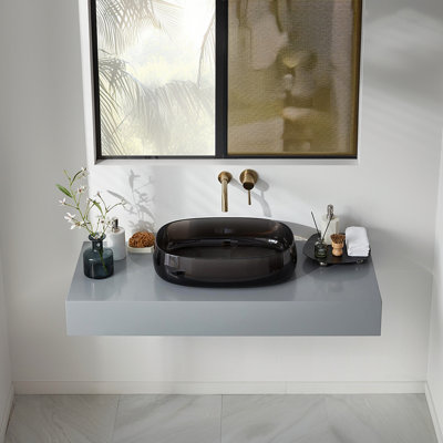 Vessel Sink Resin Bathroom Sink Modern Art Sink 25C66-Black
